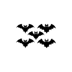 Fototapeta premium Halloween bats set vector illustration 