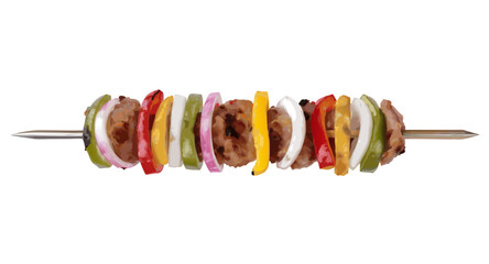 Delicious Shish Kebab Skewer with Meat and Vegetables.