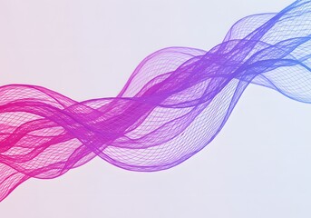Purple net on white background