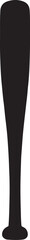Baseball bat silhouette, sports vector perfect for game, training, and athletic designs.