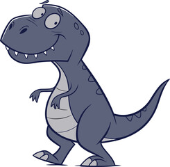 Obraz premium Cartoon t rex dinosaur prehistoric ancient