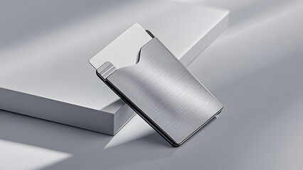 Silver metal card holder