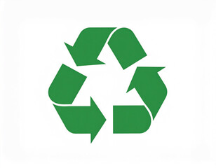 Obraz premium Flat vector icon of Green recycle