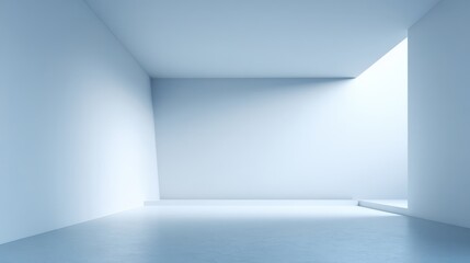 Obraz premium Minimalist Interior Space with Natural Light, Abstract Architectural Design, Modern Room Concept for Product Display and Presentation