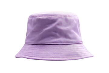 Lavender bucket hat, front view (1)