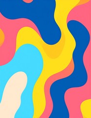 Vibrant abstract wavy shapes