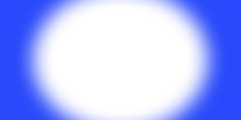 Blue vignette frame abstract element with noise and grainy texture on transparent background