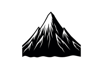 a majestic mountain peak with sharp ridges and shadowy silhouette © Himel