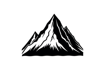 a majestic mountain peak with sharp edges and shadowy silhouette © Himel