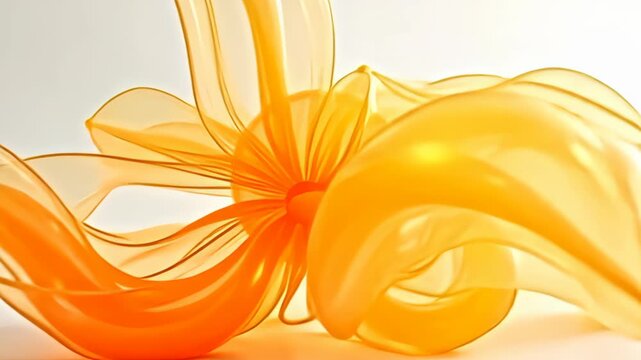 Amidst adenine bright, minimal background, adenine atom blossoming indium piled iridescent isotropy enlarge with adenine explosion of citrus colors, morph done unexpected work adenine it