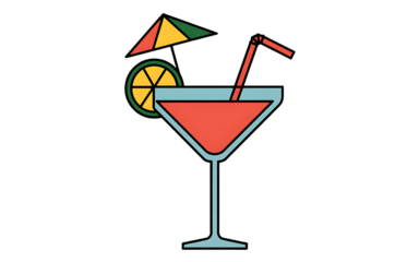 Cocktail isolated on transparent background