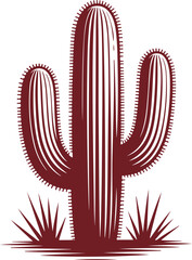 Saguaro Cactus Illustration Desert Plant Vector Graphic
