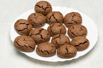 Fresh Baked Chocolate Cookies with Cream Cheese Filling