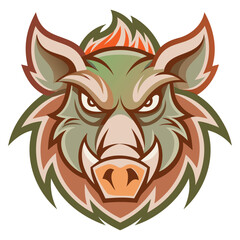 Fototapeta premium Boar Head Mascot Logo