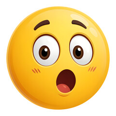 Surprised emoji face with wide eyes and open mouth