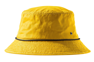 Bright yellow bucket hat