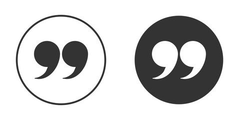 Fototapeta premium Quote right icon vector. simple design logo icons set
