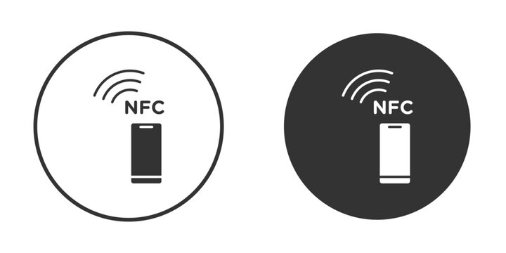 NFC communication icon vector. simple design logo icons set