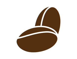 Obraz premium Flat Coffee Beans Vector with Caffeine Symbol –flat vector illustration of coffee beans