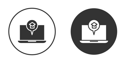 E learning icon vector. simple design logo icons set