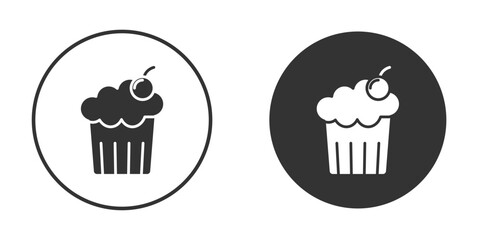 Cupcake icon vector. simple design logo icons set