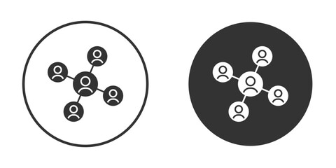 Chart network icon vector. simple design logo icons set