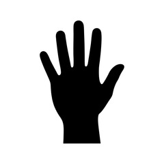 Human hand silhouette icon vector