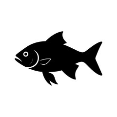 Obraz premium Simple fish icon vector