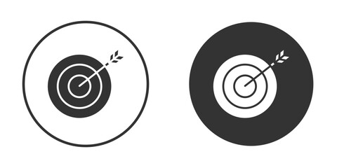 Bullseye icon vector. simple design logo icons set