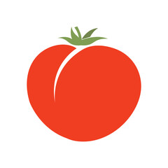 Red Tomato Vector – Whole Fresh Vegetable Illustration for Healthy Food Design