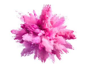 Pink Color Powder Burst with Smoky Effect – Abstract Artistic PNG
