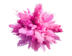 Pink Color Powder Burst with Smoky Effect – Abstract Artistic PNG