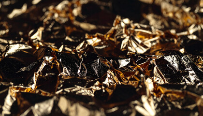 Hanukkah Gelt Gold Foil Texture. Hanukkah concept. Generated Image