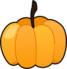 Pumpkin Autumn Orange Cute Cartoon Illustration