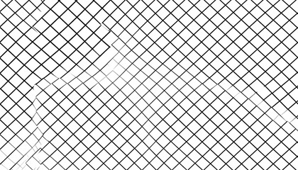 Fototapeta premium Monochrome grid with distorted geometric surface for background textures
