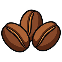 Roasted Coffee Bean Illustration