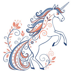 white horse with blue ribbon