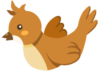 autumn sparrow Hand-drawn illustration