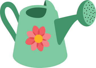 watering can with flowers