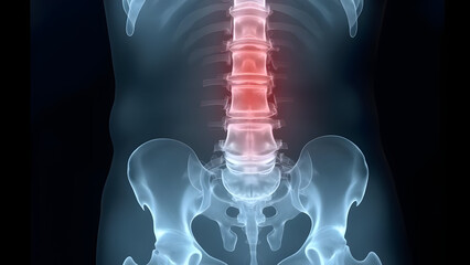 Filtered Lumbar X-ray Enhanced Soft Tissue Paravertebral