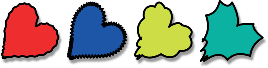 Minimalist Zigzag 3D Teal Heart Illustration Featuring a Smooth Matte Surface and Subtle Shadow, Perfect for Romantic, Caring, or Emotional Visual Expressions