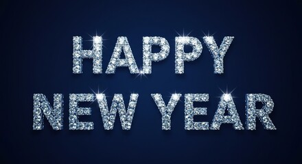 Diamond crystal 3D  Happy New Year