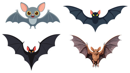 Fototapeta premium Set of Bat Vector Variations