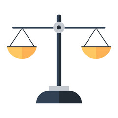 Simple flat design of a balance scale symbol