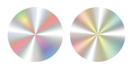 Abstract Holographic Background Radial Gradient Disc Vector Illustration