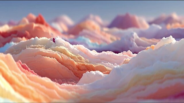 Colorful abstract mountain range