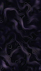 Topographic Contour Lines Vector Illustration in Purple on Black