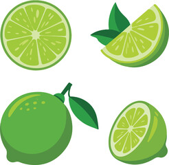 set of lime slices