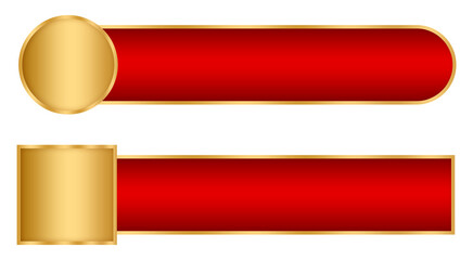Elegant Red and Gold Badges element png file