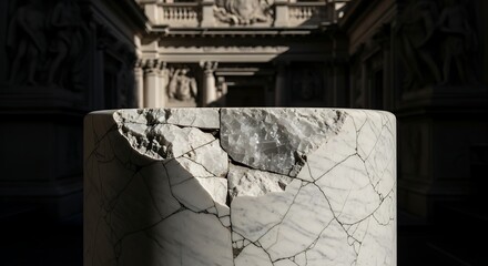 Broken Marble Pedestal